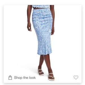 DVF for Target Women's A-Line Sea Twig Blue Skirt - XL, Brand New